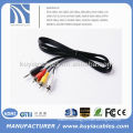 DC 3.5mm to 3 RCA AV camcorder video cable For TV/SONY/Canon